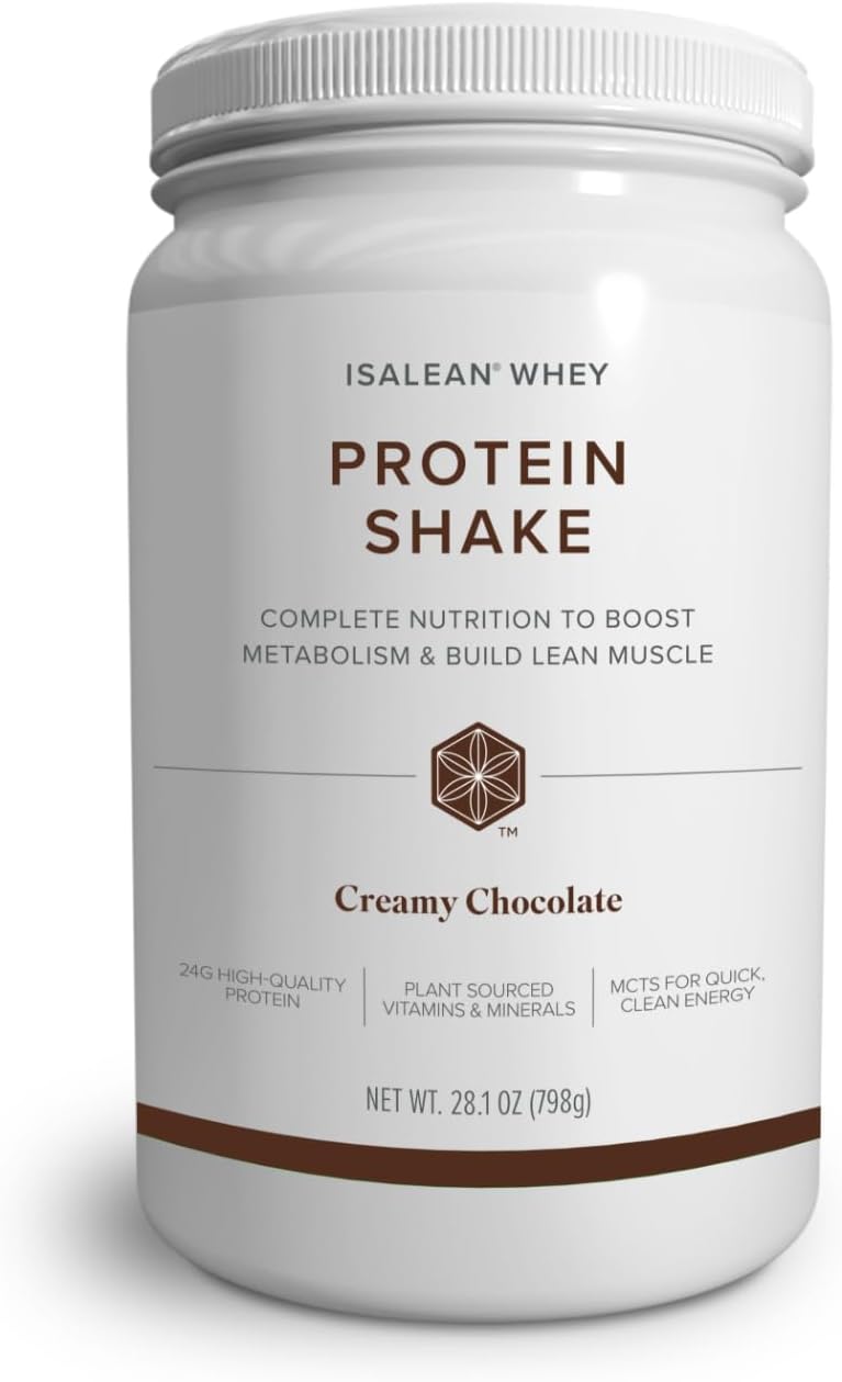 Isagenix IsaLean, 24g Protein Shake, Creamy Chocolate, 28.1 oz | Meal Replacement Protein Shake, Supports Lean Muscle, Keeps You Full for Longer, Formulated with MCT Oil and Vitamins