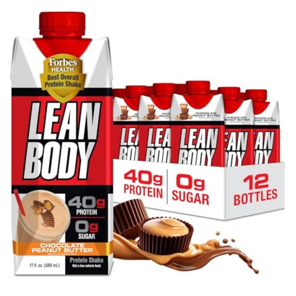 Lean Body Ready-to-Drink, Plant-Based Vegan Chocolate Protein Shake, 30g Protein, No Artificial Flavors, Sweeteners or Colors, Non GMO, Gluten Free, Premium Pea & Rice Blend (Pack of 12)