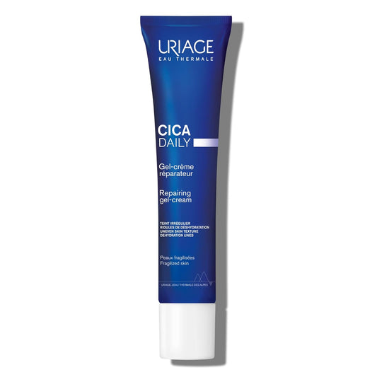 Uriage Cica-Daily Repairing Gel-Cream For Face, Made With Prebiotic, Centella Asiatica & D-Panthenol, Ultra-Light Gel, Paraben & Fragrance-Free, Non-Comedogenic