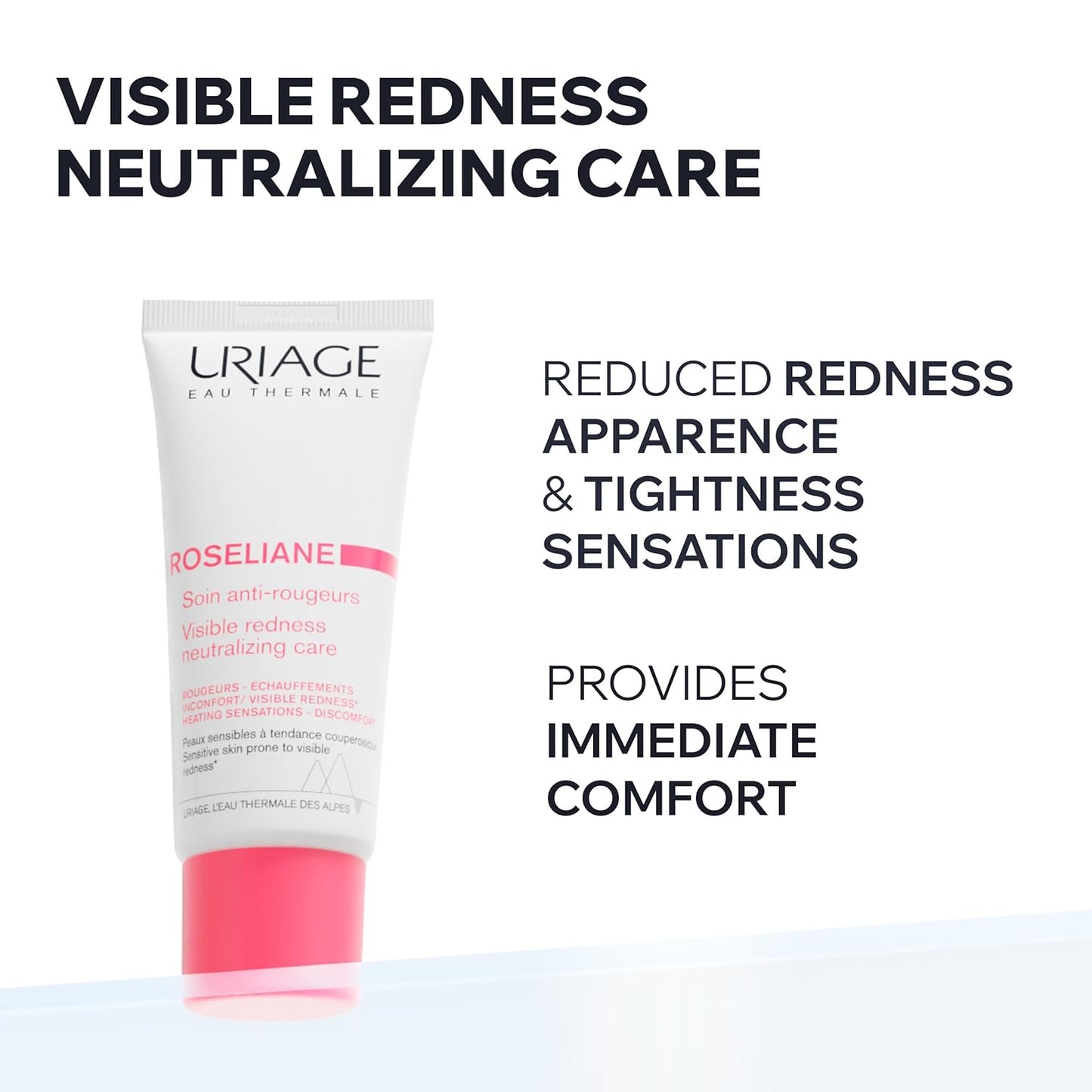 Uriage Roséliane Visible Redness-Neutralizing Rich Care With Red Algae + Ceramides + Shea Butter, Soothes, Nourishes & Reduces Visible Redness, Rich Face Care For Long-Lasting Comfort, Non-Comedogenic