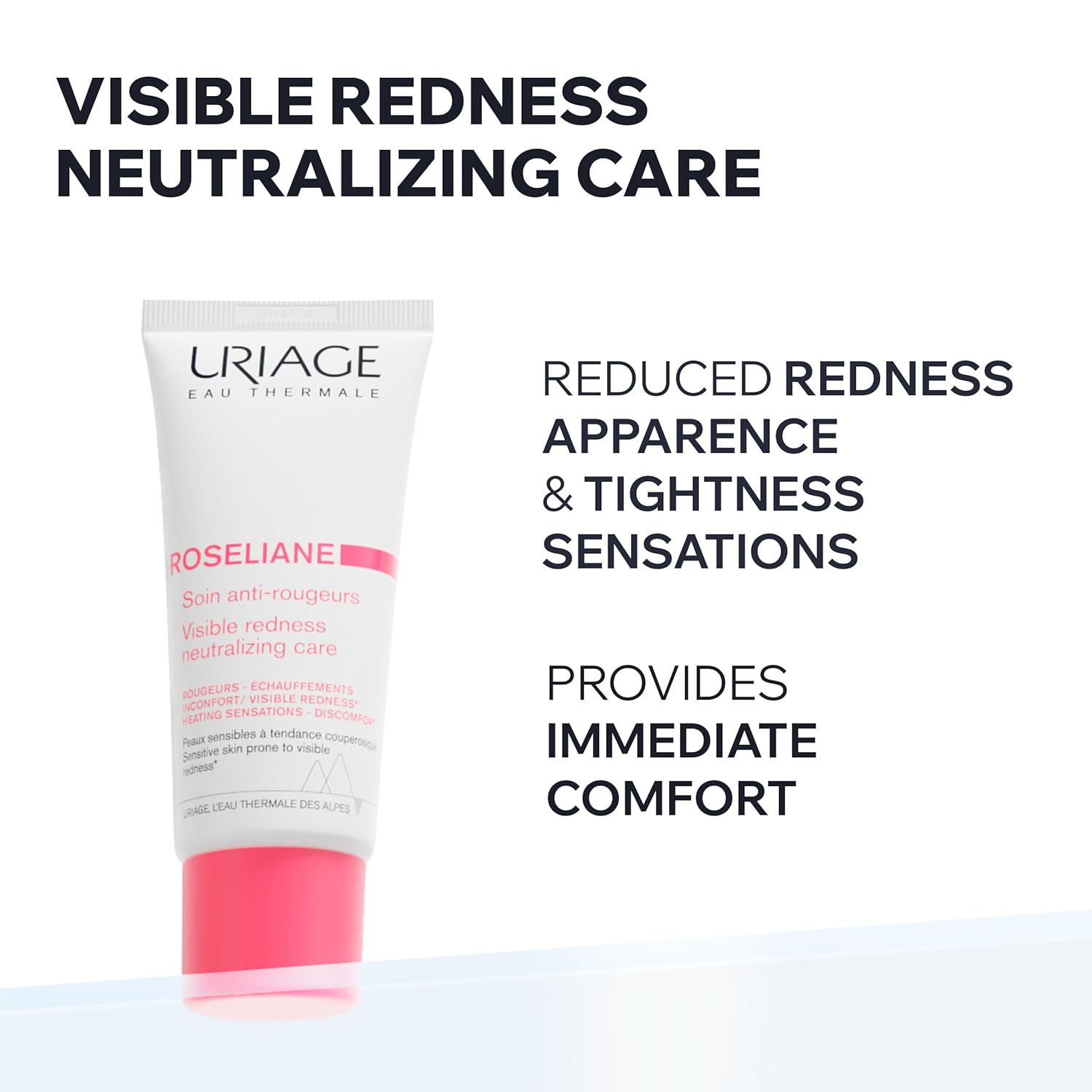 Uriage Roséliane Visible Redness-Neutralizing Rich Care With Red Algae + Ceramides + Shea Butter, Soothes, Nourishes & Reduces Visible Redness, Rich Face Care For Long-Lasting Comfort, Non-Comedogenic
