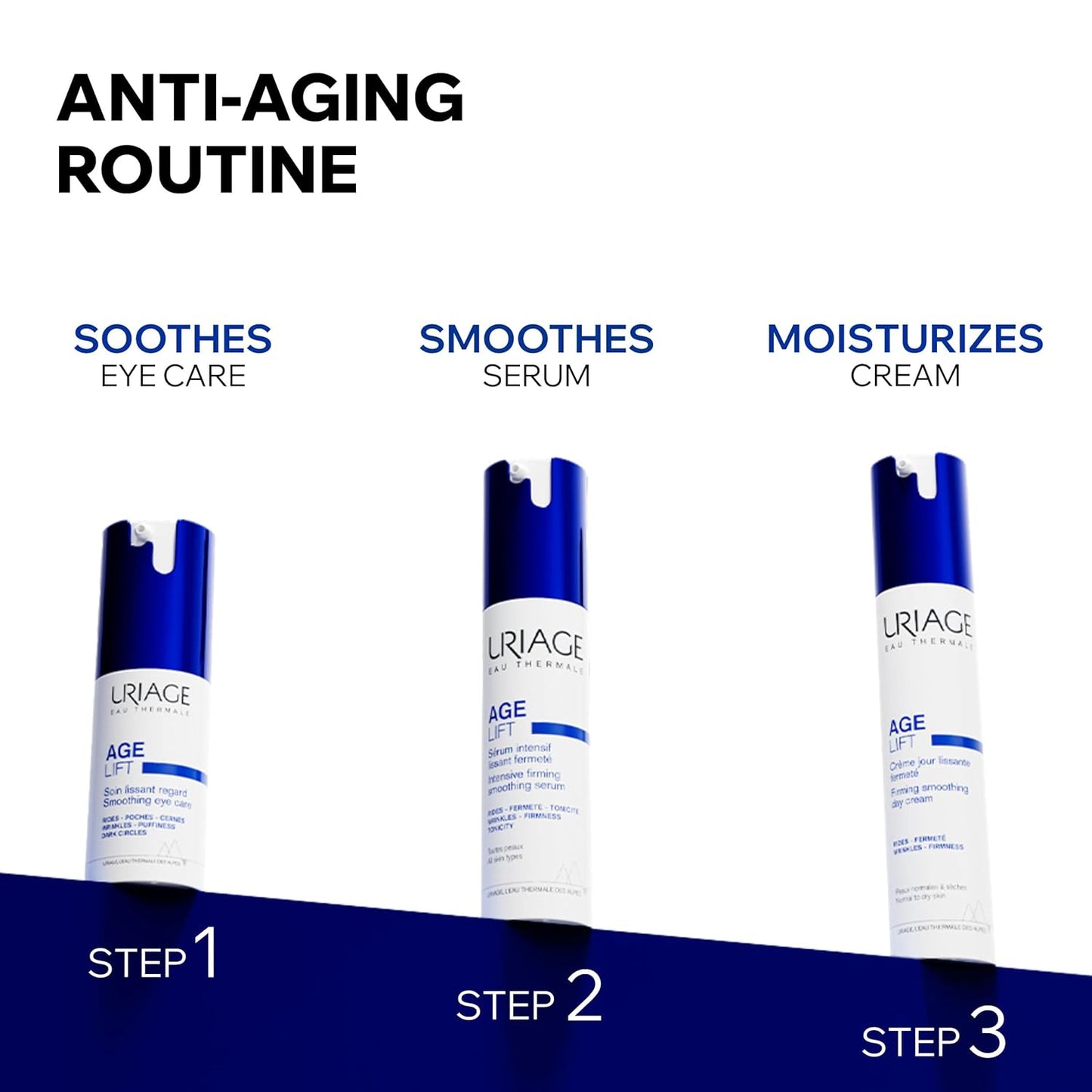 Uriage Age Lift Anti-Aging Cream With Retinol, Hyaluronic Acid & Shea Butter, 3X Less Visible Wrinkles, 3X Increased Firmness, Firming Velvet Cream, Normal To Dry Skin, Even Sensitive
