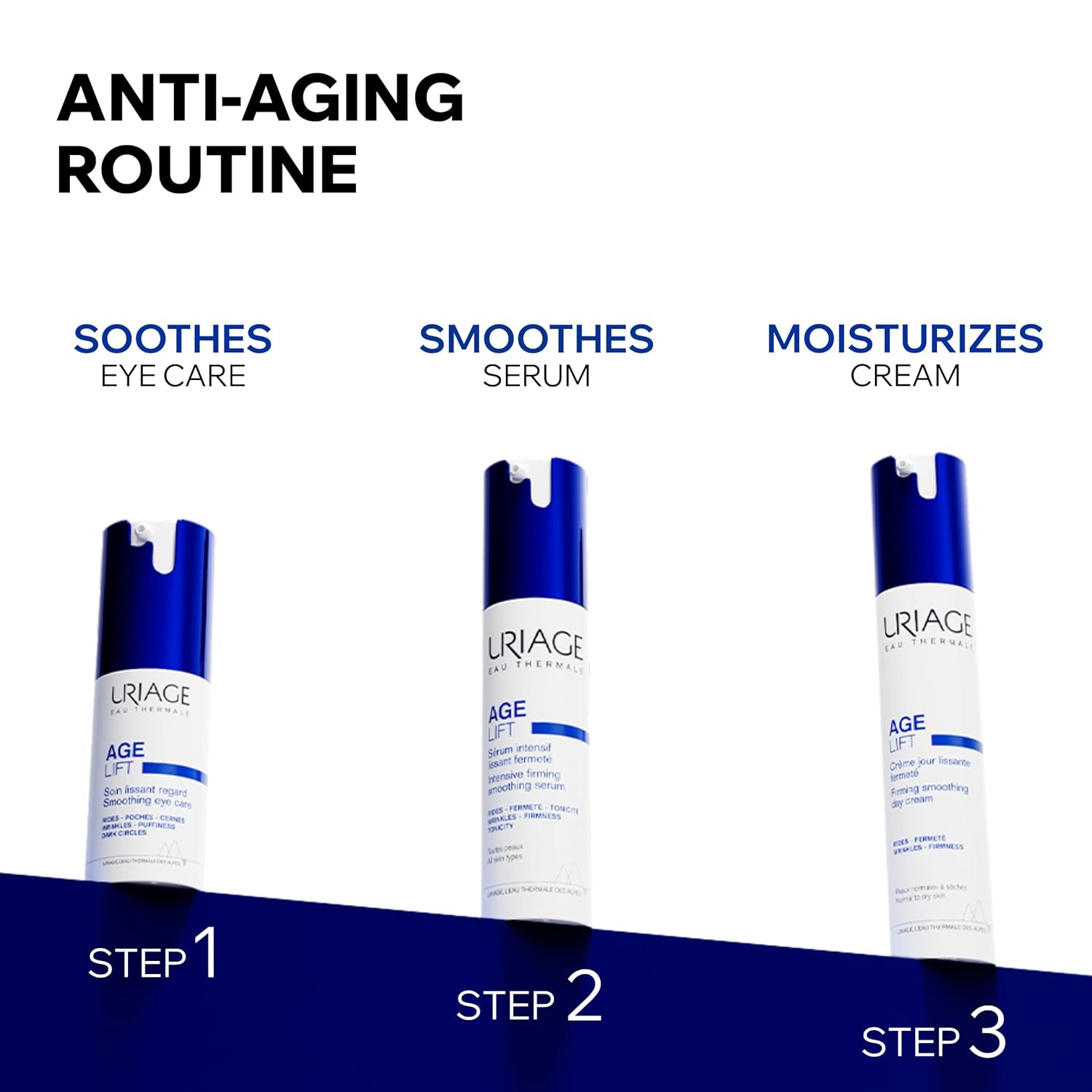Uriage Age Lift Anti-Aging Cream With Retinol, Hyaluronic Acid & Shea Butter, 3X Less Visible Wrinkles, 3X Increased Firmness, Firming Velvet Cream, Normal To Dry Skin, Even Sensitive
