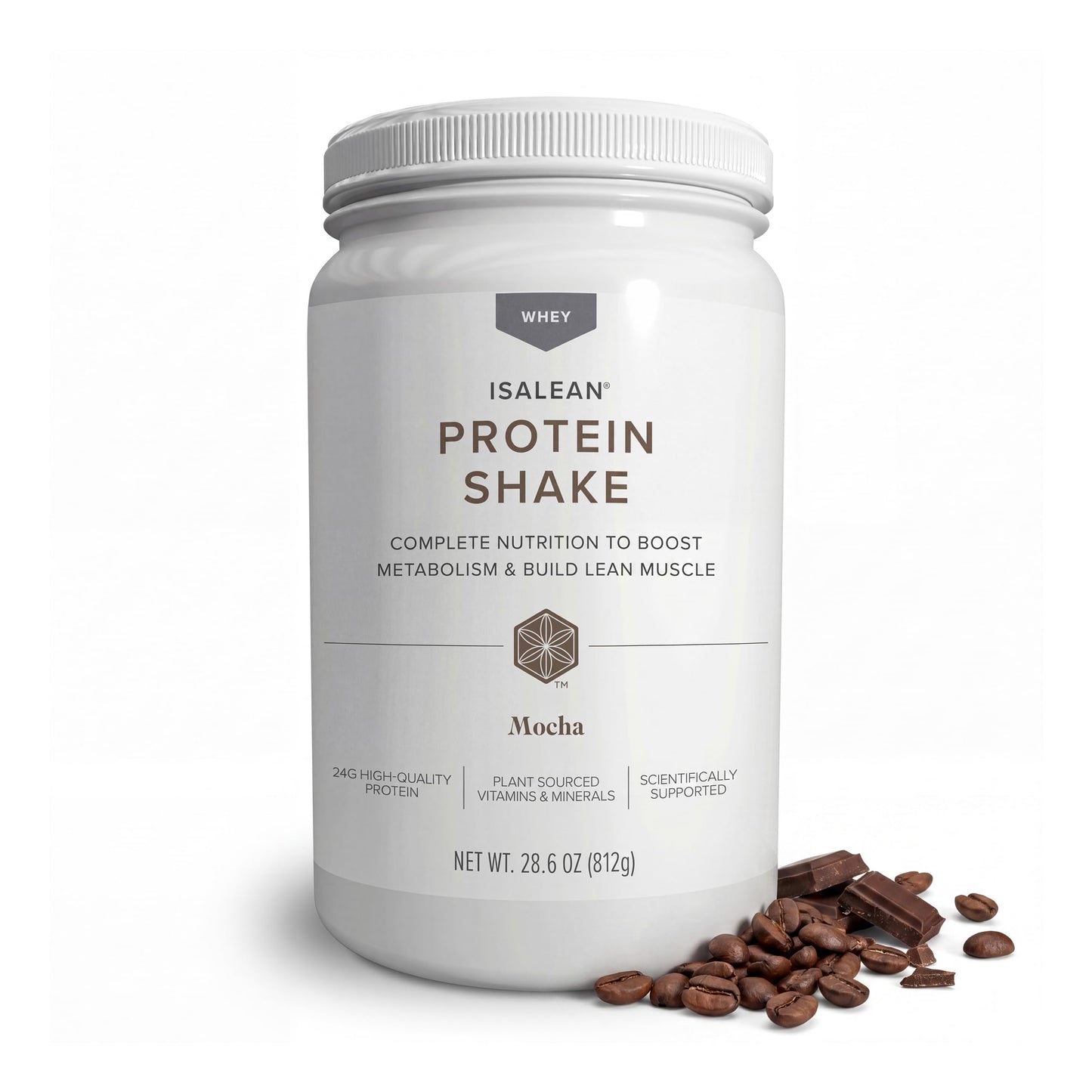 Isagenix IsaLean, 24g Protein Shake, Creamy Chocolate, 28.1 oz | Meal Replacement Protein Shake, Supports Lean Muscle, Keeps You Full for Longer, Formulated with MCT Oil and Vitamins