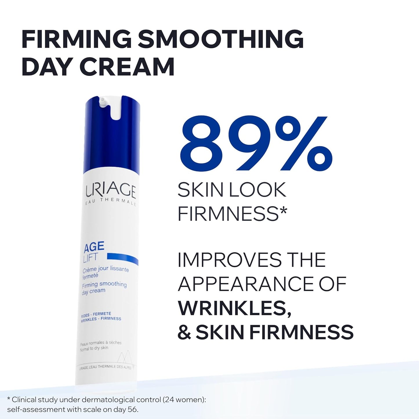 Uriage Age Lift Anti-Aging Cream With Retinol, Hyaluronic Acid & Shea Butter, 3X Less Visible Wrinkles, 3X Increased Firmness, Firming Velvet Cream, Normal To Dry Skin, Even Sensitive
