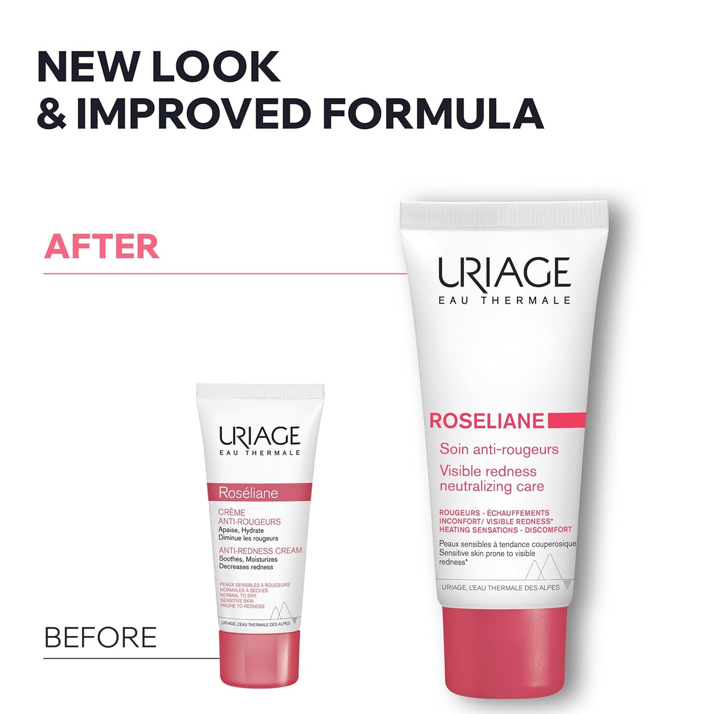 Uriage Roséliane Visible Redness-Neutralizing Rich Care With Red Algae + Ceramides + Shea Butter, Soothes, Nourishes & Reduces Visible Redness, Rich Face Care For Long-Lasting Comfort, Non-Comedogenic