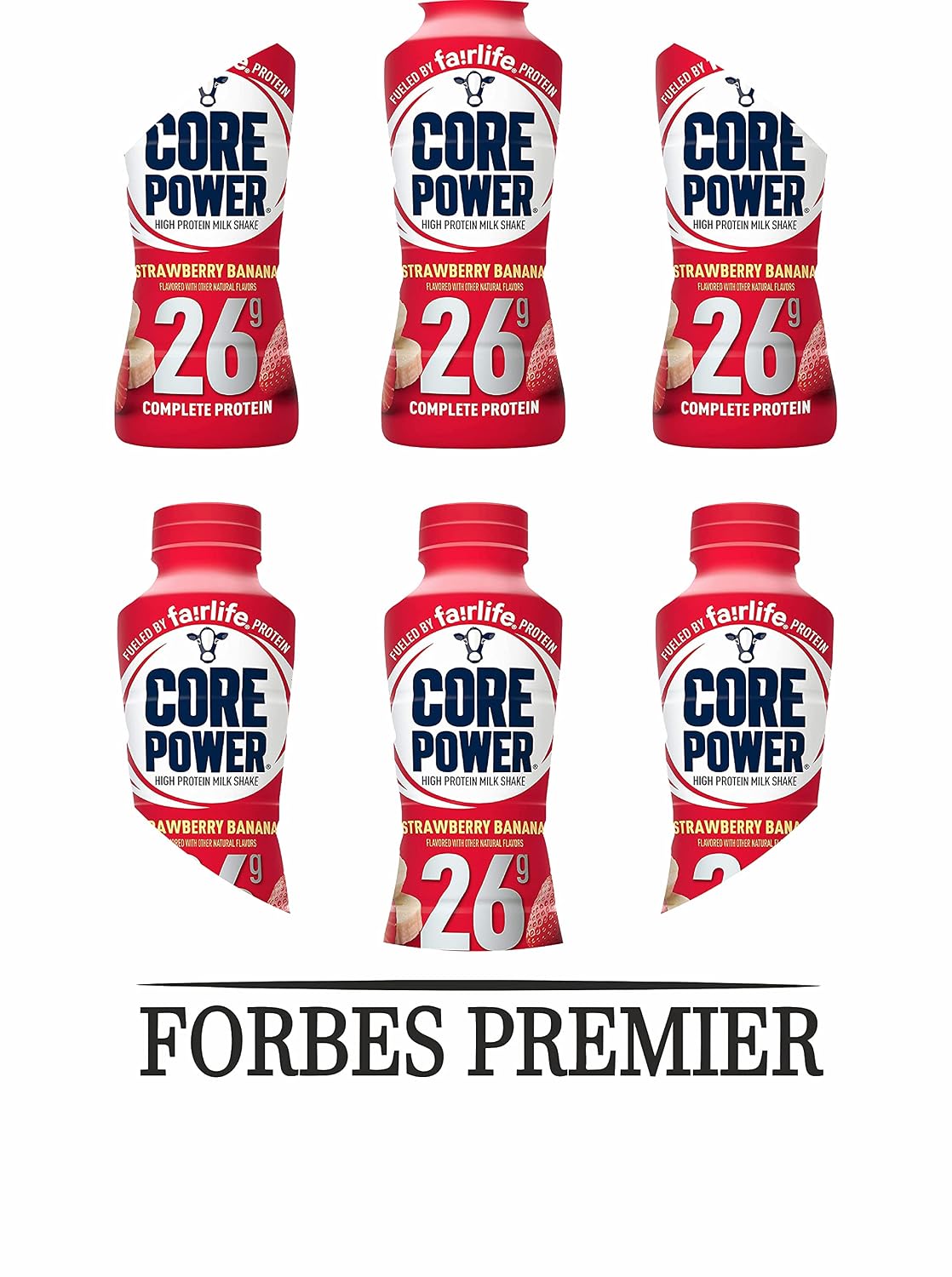 Fairlife Core Power High Protein Milk Shake, Natural Flavor Ready to Drink Protein Shake, The best Strawberry Protein Shakes, 14 fl oz , 26gm (Strawberry Banana flavor, Pack of 6 Bottles) protein, beverages, strawberries, FORBES PREMIER CARD INCLUDED!