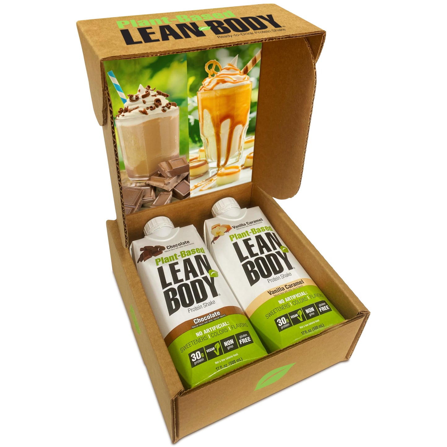 Lean Body Ready-to-Drink, Plant-Based Vegan Chocolate Protein Shake, 30g Protein, No Artificial Flavors, Sweeteners or Colors, Non GMO, Gluten Free, Premium Pea & Rice Blend (Pack of 12)
